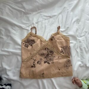 Floral Lace Trim Camisole